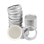 Maxure Jar Replacement Rings or Tops 70mm, 24 Pack, Canning Lids and Bands Regular Mouth for Mason Jar, Ball Jar, Canning Jars, Storage