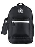 Converse Junior Unisex Chuck Patch Backpack &Amp; Pencil Case - Black
