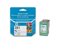 HP 351 - 3.5 ml - färg (cyan, magenta, gul) - original - bläckpatron - för Deskjet D4268 Photosmart C4483, C4486, C4488, C4524, C4583, C4585, C4588, C5225