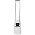 Russell Hobbs Bladeless Quiet Tower Fan with Remote Control, Tall Standing Fan, 105cm Tall, 10 Speed Settings, 12 Hour Adjustable Timer, Oscillating Fan 22W, White, 2 Years Guarantee RHBLDL12