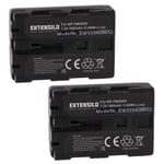 EXTENSILO 2x Batteries compatible avec Sony Alpha DSLR-A350X, DSLR-A500, DSLR-A500L appareil photo, reflex numérique (1900mAh, 7,2V, Li-ion)