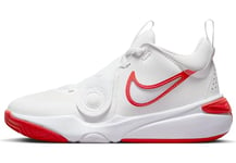 Nike Team Hustle D 11 (GS) Basket, Summit White/Track Red-White, 38 EU