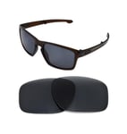 NEW POLARIZED BLACK REPLACEMENT LENS FOR OAKLEY SLIVER ROUND SUNGLASSES