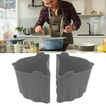 (Gray)2Pcs Slow Cooker Liner Food Grade Silicone Protects Slow Pot Cook 2