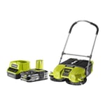 Ryobi - Pack Balayeuse motorisée 18V One+ R18SW3-0G - 1 Batterie 2.5Ah - 1 Chargeur rapide RC18120-125