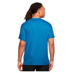 Nike Pro Dri Fit Short Sleeve T-shirt Blue M / Regular Man