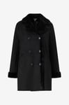 Lauren Ralph Lauren - Kappa Beaver-DB F Shearling 32" - Svart