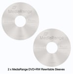 2 x MediaRange DVD+RW 120min 4x speed Blank Discs 4.7GB Rewritable New In Sleeve