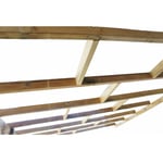 Chalet&jardin - Toit Couv'Terrasse® en bois 3x3,7 m - Sans toit polycarbonate