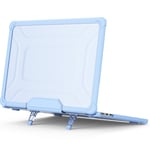 MacBook Air 13 M2/M3 (2022-2024) Hard Plast Deksel m. Kickstand - Blå