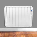 Futura 2000W White Electric Radiator Heaters for Home, Bathroom Safe 24/7 Day Timer Electric Heater Lot 20 & Advanced Thermostat Control Wall Mounted Low Energy Panel Heater with Child Lock