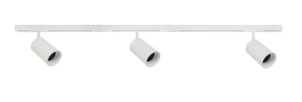 Designline Tube Pro komplett 1,9 meter spotskinne med 3 spotter GU10 - Hvit