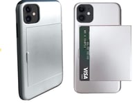 iPhone 11 Case with Card Holder Wallet. Protective Shockproof & Anti Scratch. SPACE GREY (Also available in Rose Gold/Black/Gold) (Other Available Models 11Pro Max/11 Pro/X/XR/8) from SR-UK