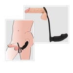 Black Velvets Vibrating Anal Plug & Cock Ring 4 Inch Silicone Male Prostate Stim