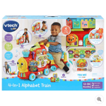 VTech 4-in-1 Alphabet Train Set Baby Walker with Lights Sounds and Songs