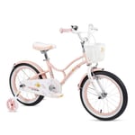 M-YN Boys Girls Kids Bike Freestyle Bicycles for 4 to 10 Years Old 14 16 18 Inch with Training Wheels Child's Bicycle (Color : Pink, Size : 16inch)