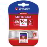 Verbatim minneskort, SDHC Class 10, 16GB (43962)