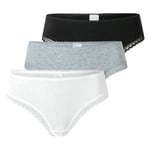 Schiesser Trosor 3P Modern Cheeky String Flerfärgad bomull 40 Dam