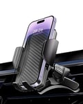 Hoppac Car Phone Holder, Car Phone Holder Air Vent [2023 Upgrade Steel Hook & 360° Rotation & One Button Release] for Mobile Phone iPhone Max Android 4-7''