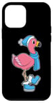 iPhone 12 mini Flamingo Winter Boots Scarf Case