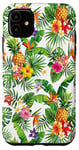 Coque pour iPhone 11 Ananas tropical avec motif floral