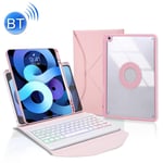 Z102BS Pen Slot Backlight Bluetooth Keyboard Leather Tablet Case för iPad 10.2 2021/2020/2019(Pink)