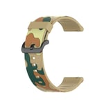 Huawei Watch 2 Classic / GT/GT 2e - Kamouflage design klockarmband 22 mm Khaki