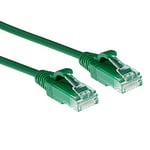 ACT Câble réseau CAT6 U/UTP LSZH LAN fin 3,8 mm Slimline, câble Ethernet flexible sans crochet avec fiche RJ45, pour une utilisation dans les centres de données, 0,5 m, vert – DC9700