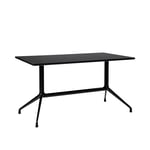About a Table AAT10 - Black Base - Black Linoleum - 160x80x73 cm