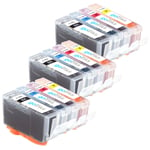 Go Inks 3 Compatible Sets of 4 HP 364 XL Printer Ink Cartridges / non-OEM for Photosmart Printers (12 Inks)