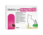 Mektix vet 16 mg/40 mg 4 st filmdragerade tabletter för katter som väger minst 2 kg