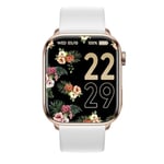 Ice-Watch - ICE smart 2.0 Rose-Gold White - Montre connectée rose avec bracelet en silicone blanc pour femme - 022537 (1,96 pouces)
