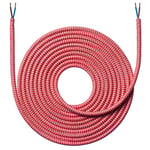 Nielsen Light stofledning, 4 meter, zigzag rød