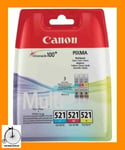 Canon CLI-521 Pixma 2934B007 C/Y/M Ink Cartridges MP620b Genuine FAST FREE P&P