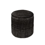 Nanimarquina - Tres Persian Pouf Black - Sittpuffar - Elisa Padrón,Nani Marquina,Marcos Catalán - Svart - Trä/Skum