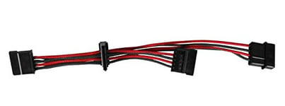 GAMMEC cm3srb Câble rallonge, Molex – 3 SATA, Rouge/Noir