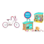 Schwinn Mythic Kids Bike, 18-inch Tyres, 10-Inch Smartstart Frame, Bell and Basket Included & Little Live Pets 26410 Soft, Interactive Mama Guinea Pig and her Hutch, and her 3 Surprise Babies.
