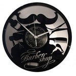 Instant Karma Clocks Horloge Murale en Vinyle Double Argent, Barber Shop, Beauty Salon de Beauté pour Coiffure