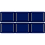 Pimpernel Placemats Midnight Classic in Dark Blue Set of 6 Cork Backed 30x22.5cm