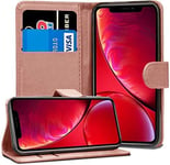 RASH Accessories Case for Apple iPhone 11 Pro Max Cover Leather Flip Wallet (iPhone 11 Pro Max, Rose Gold)