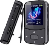 MONDODIGITALE-64 Go Lecteur Mp3 Bluetooth 5.3,Lecteur Mp3 Enfant Avec Clip Sport Portable Mini-Design, Baladeur Mp3 Avec Musique Hifi, Écran Tft De 1,5 Pouce,Indépendant Du Volume, Radio Fm, Podomètr