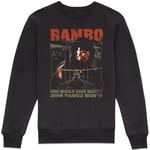 Rambo 3 No Mercy Sweatshirt - Black - 5XL