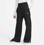 Nike Women's High-waisted Wide-leg Tracksuit Bottoms Sportswear Phoenix Fleece Urheilu BLACK/SAIL
