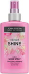 John Frieda Vibrant Shine 3-In-1 Shine Spray 150 Ml, Weightless Glossing Spray w