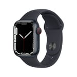 Watch Series 7 (GPS + Cellular) Boîtier en Aluminium Minuit de 41 mm, Bracelet Sport Minuit - Neuf