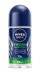 NIVEA MEN Déodorant bille Fresh Sensation (1 x 50 ml), Déodorant homme fraîcheur 72 h, Anti-transpirant parfumé longue durée à la formule INFINIFRESH unique