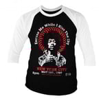 Hybris Jimi Hendrix - Live In New York Baseball 3/4 Longsleeve (White-Black,L)