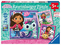 Ravensburger - Puzzle pour enfants - 3x49 pièces - L'heure de jouer avec Gabby / Gabby's dollhouse - Dès 5 ans - Puzzle de qualité supérieure - 3 posters inclus - Aventure - 05659