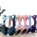 Cute Led Cat Ear Noise Cancelling Headphones Bluetooth 5.0 Heads P2