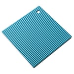Zeal Dessous de Plat en Silicone antidérapant et résistant à la Chaleur 18 cm, Silicone, Bleu Eau, 7-inch